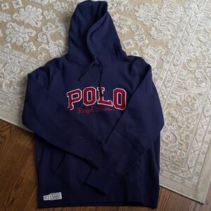 Polo by Ralph Lauren Dark Blue Hoodie with Red Accents